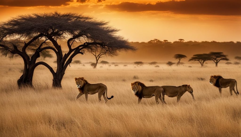 African lion habitat