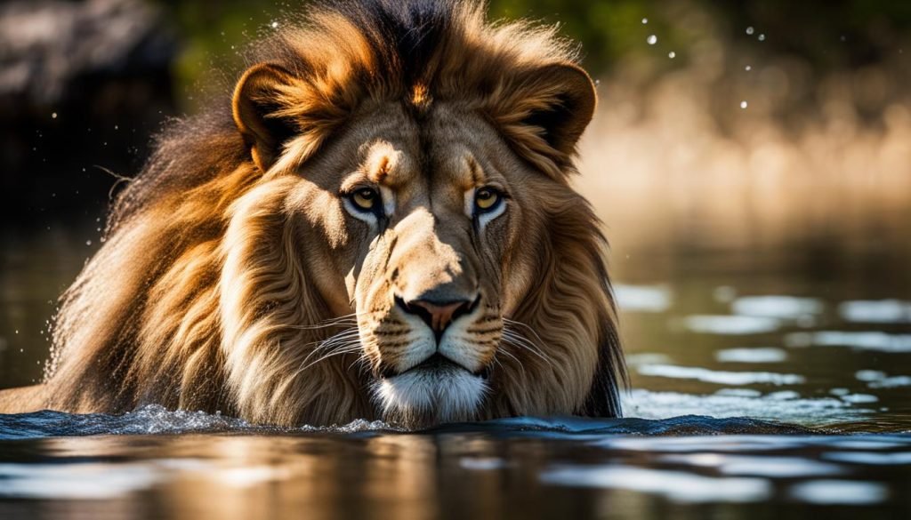 can lions swim?
