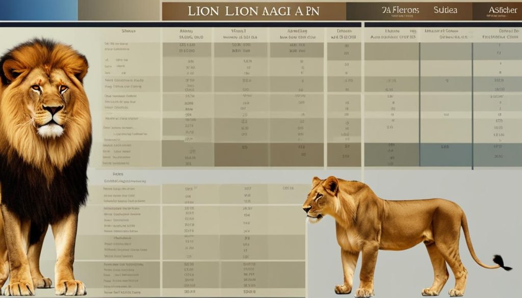 Lion Size Chart