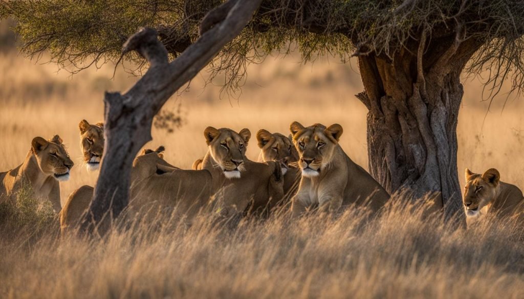 Lion protective behaviors