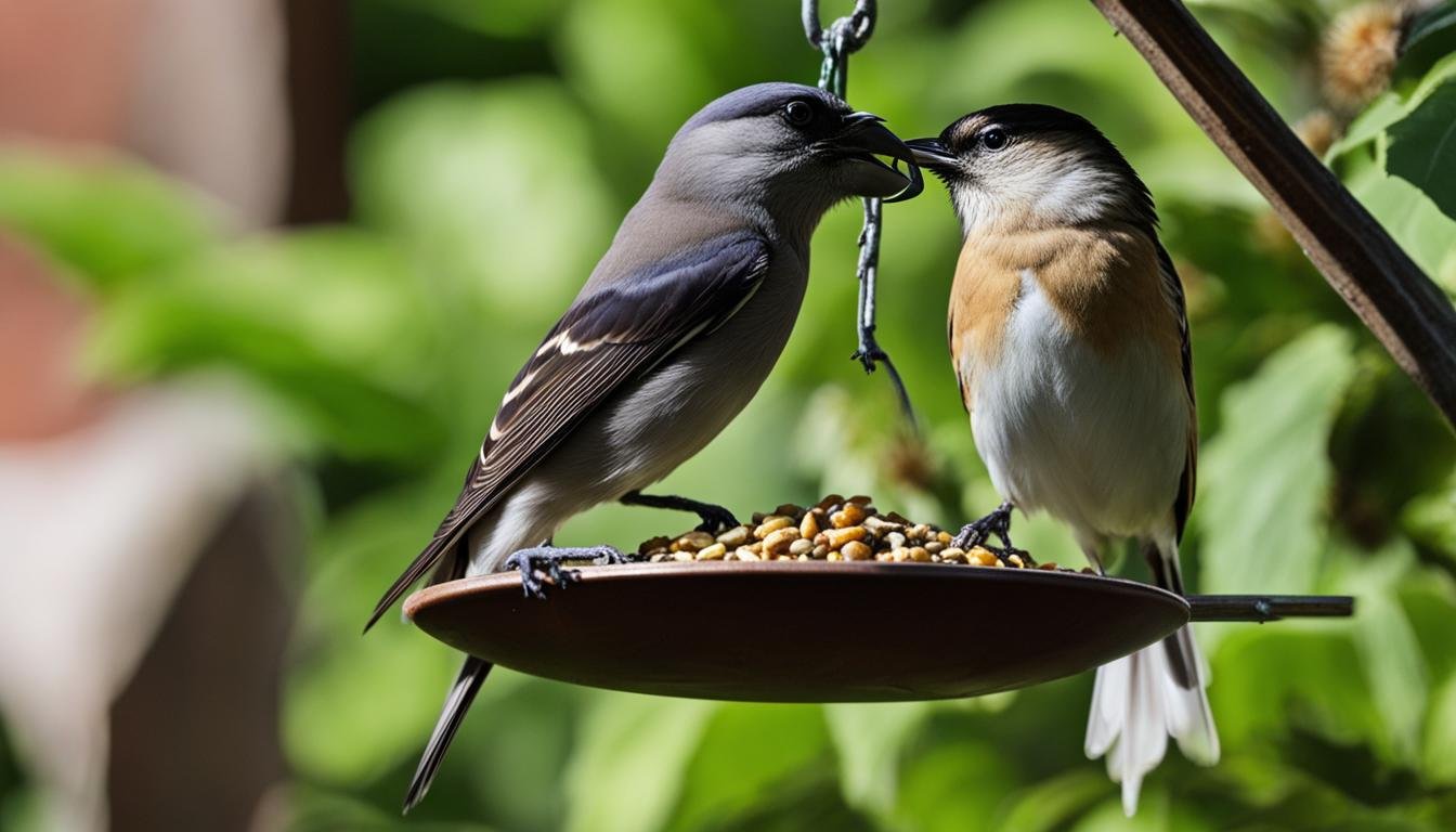 bird eating seeds