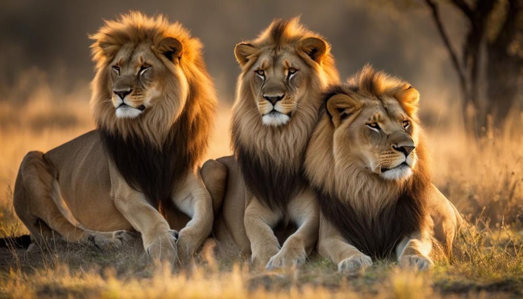 daily routine of lions