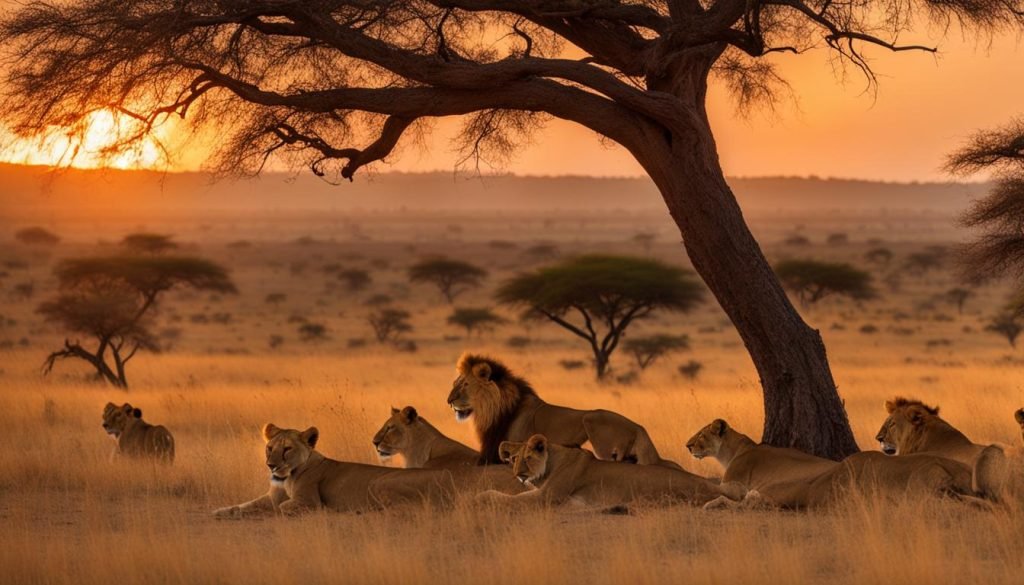 lion habitats in the wild