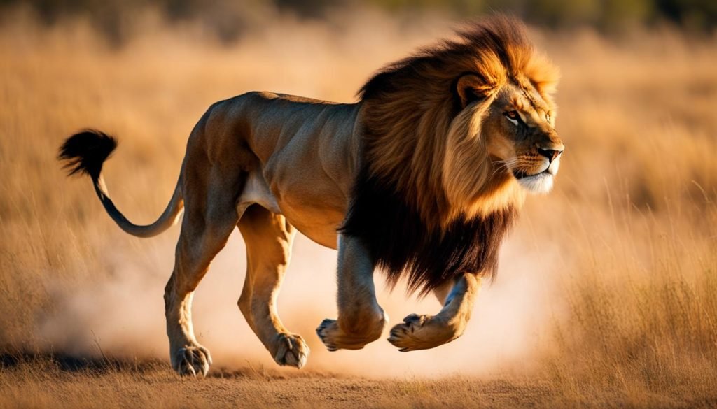 lion sprinting speed