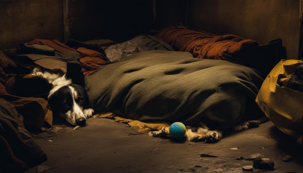 where do stray dogs sleep