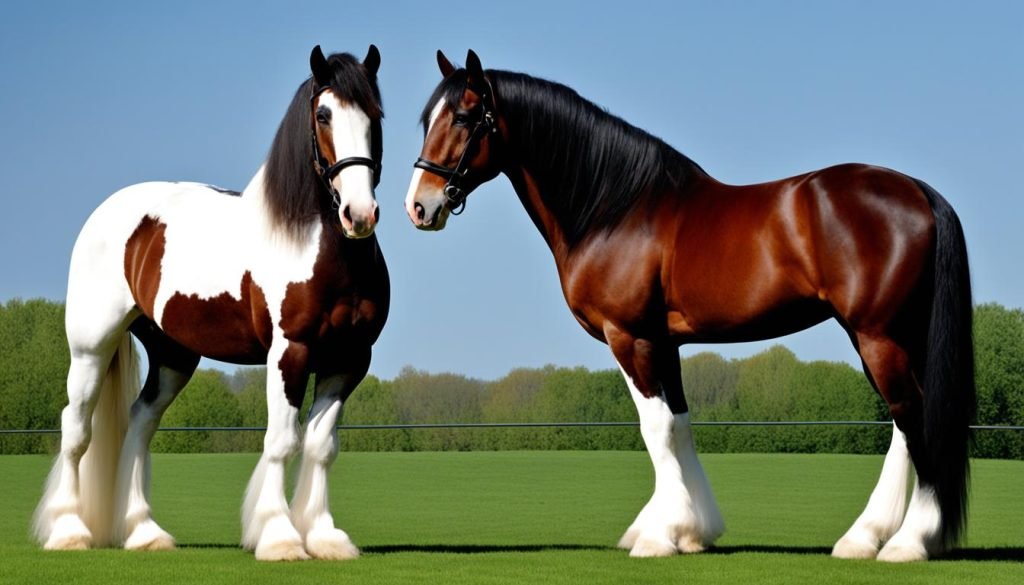 Clydesdale and Shire Horses comparison
