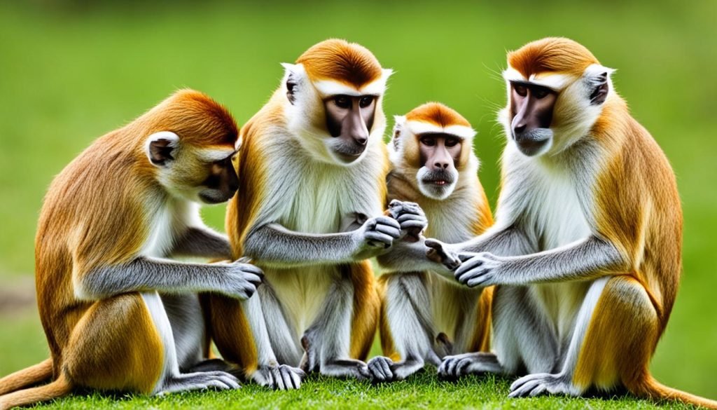 Patas monkey social behavior