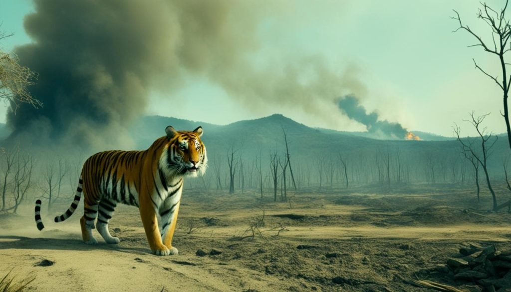 Tiger population threats