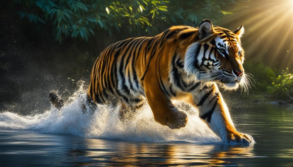 Tiger swimming abilities