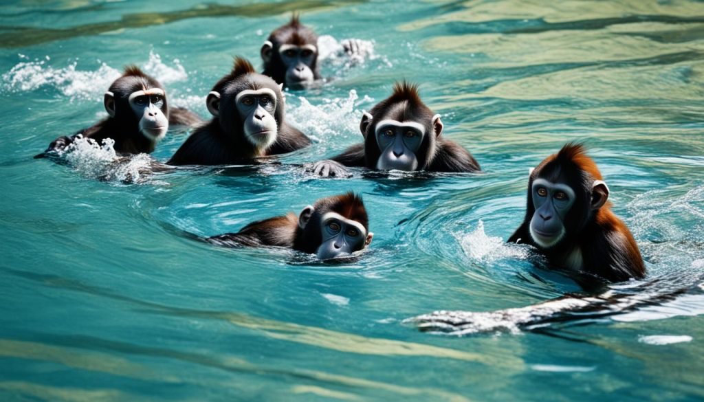 aquatic behavior in primates